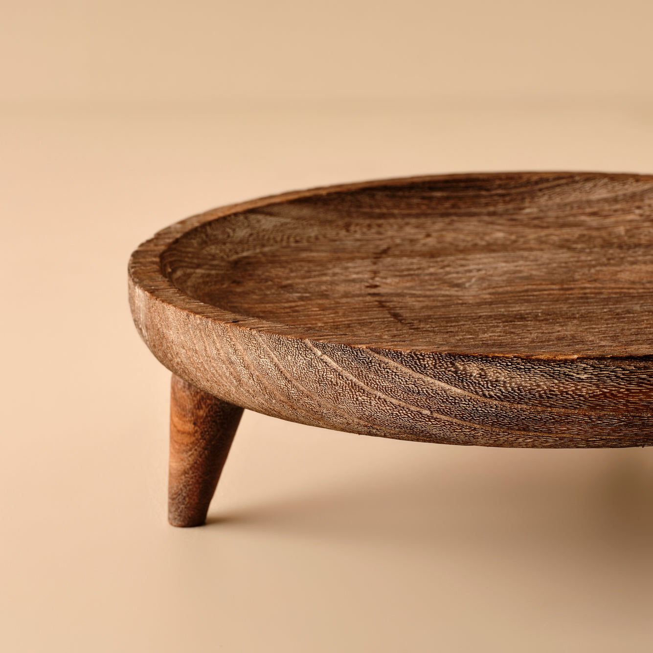 Aline Ayaklı Sunum Tepsisi Naturel (25x10 cm) - 35x10,5 cm - NATUREL - 2