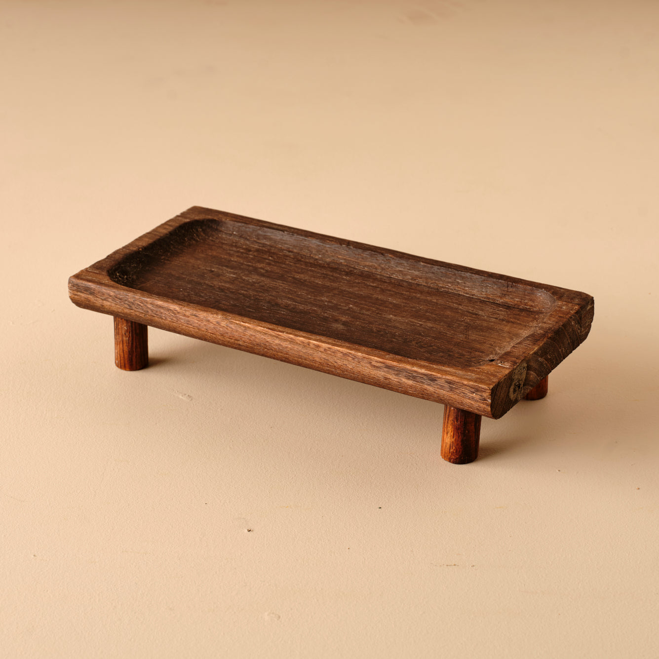Arvine Ayaklı Sunum Tepsisi Naturel (33x16x7 cm)