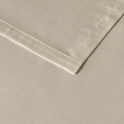 %100 Pamuk Saten Çift Kişilik Çarşaf Krem (240x260 cm)