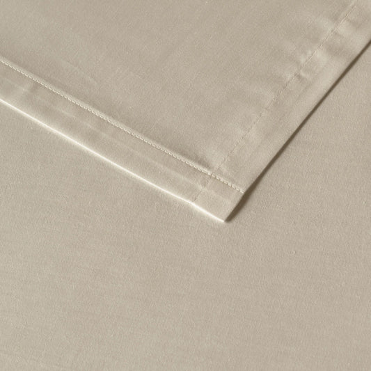 %100 Pamuk Saten Çift Kişilik Çarşaf Krem (240x260 cm)