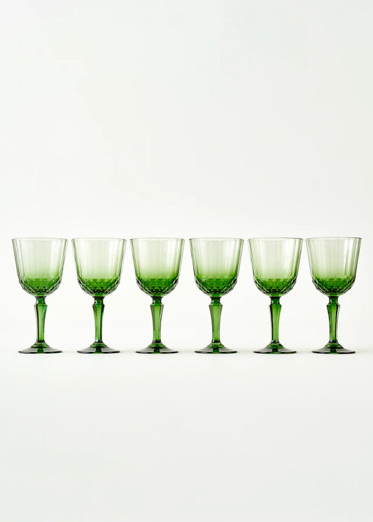 Colore Kesme Kadeh 6'lı Yeşil (310 cc)