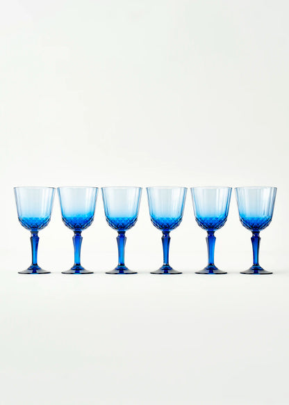 Colore Kesme Kadeh 6'lı Mavi (310 cc)