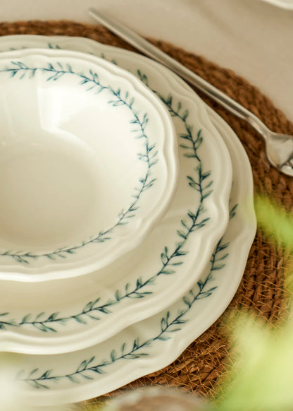 Isabella Stoneware 24 Parça 6 Kişilik Yemek Takımı Yeşil - 4