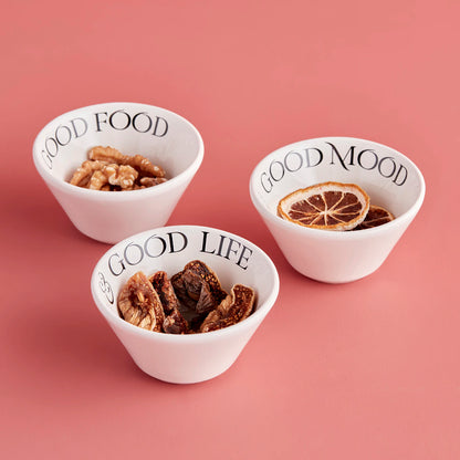 Motto Seramik Good Food Çerezlik Beyaz (10 cm)