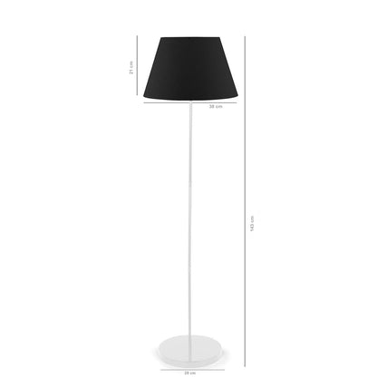 Beyaz Metal Gövdeli Lambader Bordo (21x38 cm) - SİYAH - 21x38 cm - 2