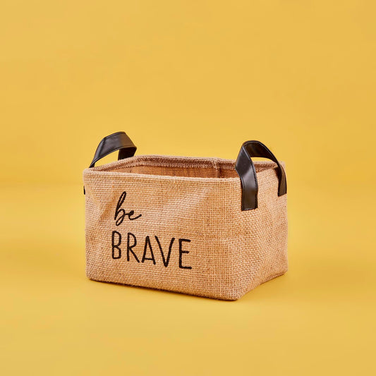 Be Brave Jüt Dikdörtgen Sepet Naturel (24x17x14 cm)