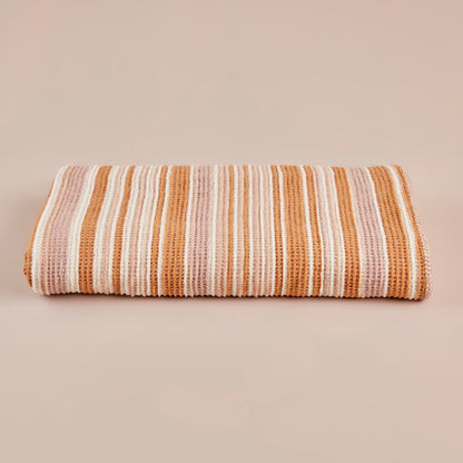 Stripe Pamuklu - 180x220 cm - BEJ - 4