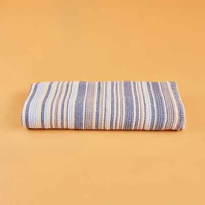Stripe Pamuklu - 180x220 cm - MAVİ - 4