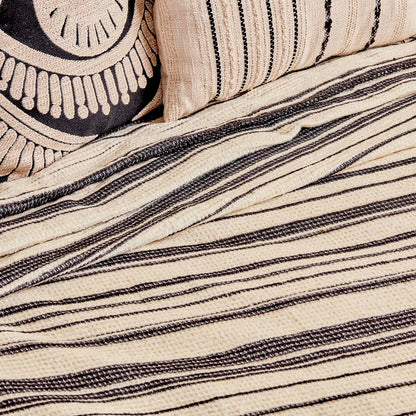 Stripe Pamuklu - 150x200 cm - SİYAH - 2