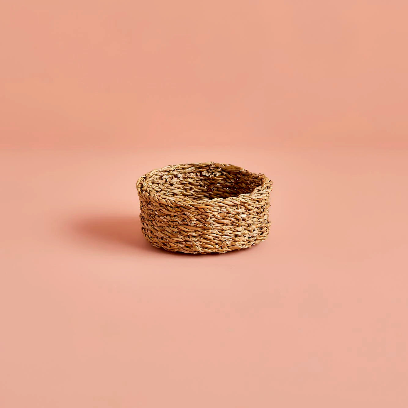 Pietra Hasır Yuvarlak Sepet Naturel (20x8 cm)