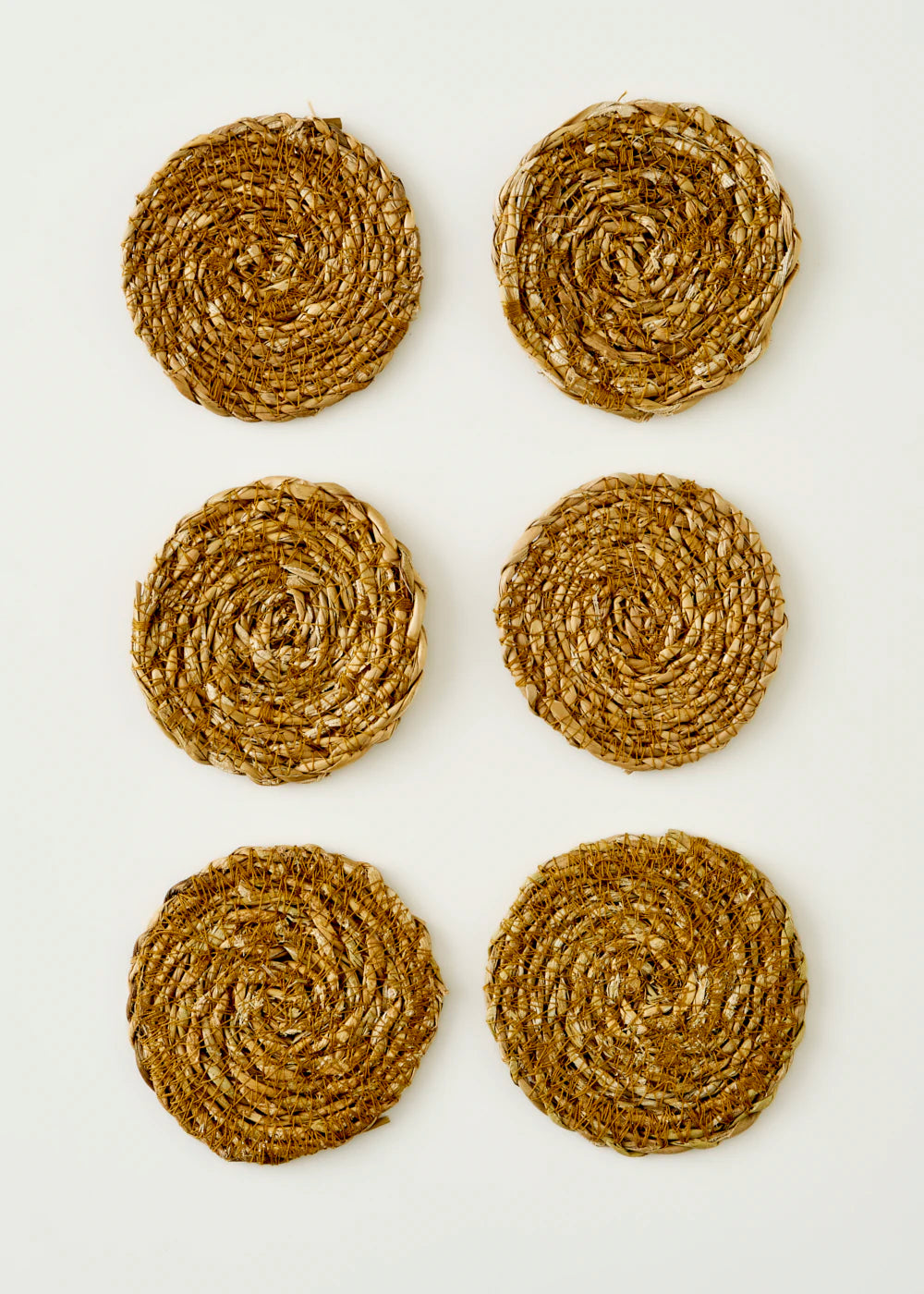 Rafe 6'lı Bardak Altlığı Naturel (10 cm)
