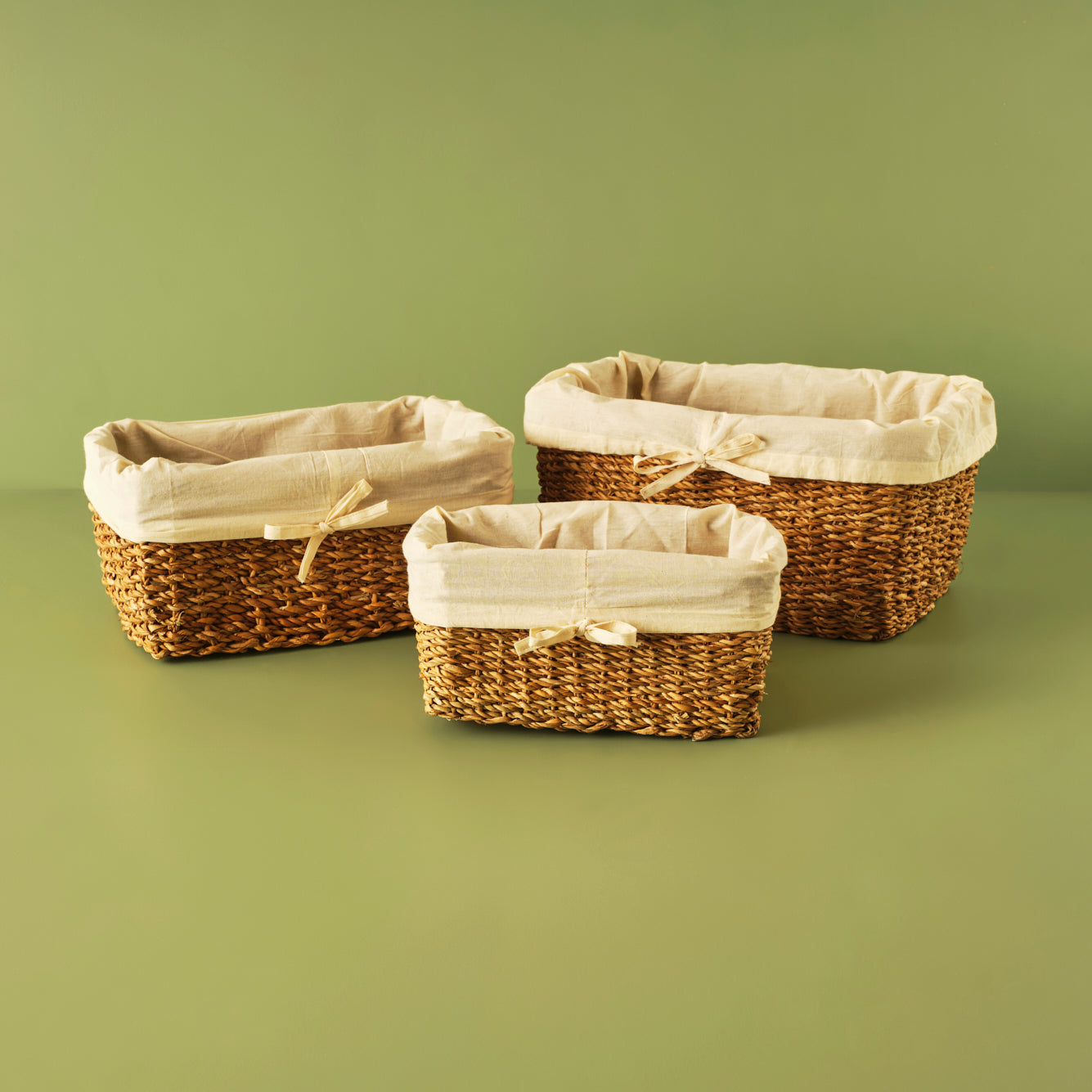 Adina Bezli Sepet (36x36x18 cm) - 32x22x15 cm - NATUREL - 3