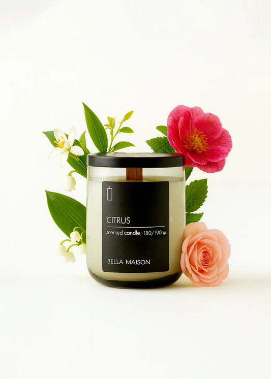 Citrus Ahşap Fitilli Soy Wax Mum