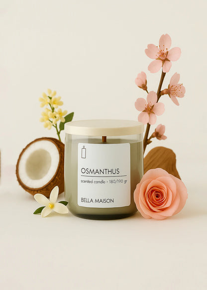 Osmanthus Ahşap Fitilli Soy Wax Mum
