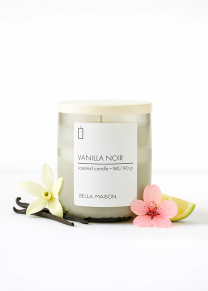 Vanilla Noir Ahşap Fitilli Soy Wax Mum