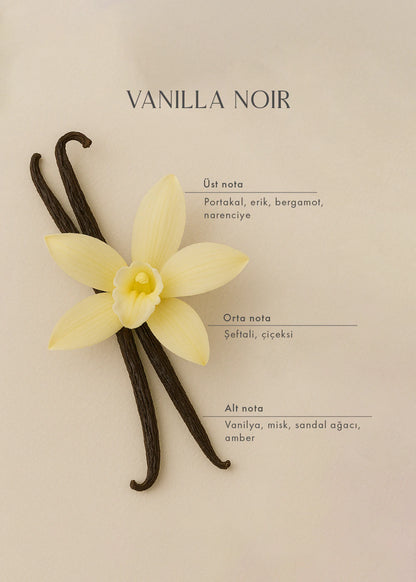 Vanilla Noir Ahşap Fitilli Soy Wax Mum