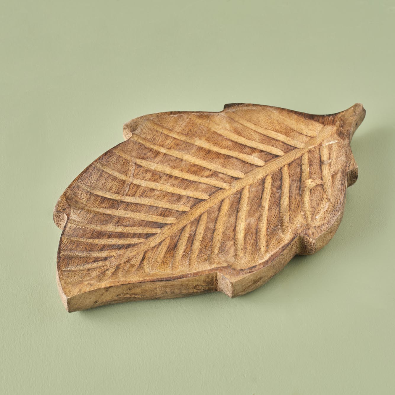 Lida Ahşap Dekoratif Tabak Naturel (30x19 cm)