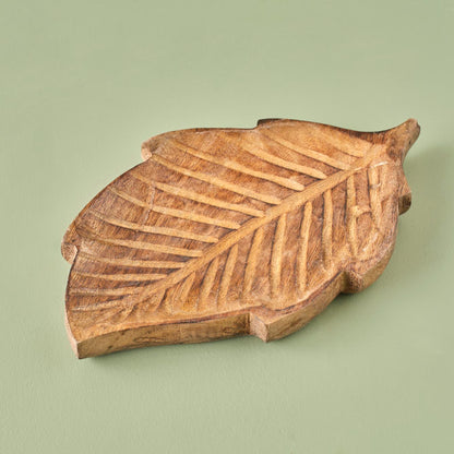 Lida Ahşap Dekoratif Tabak Naturel (30x19 cm)