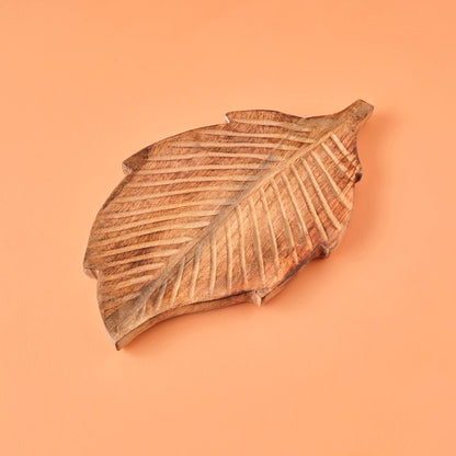 Lida Ahşap Dekoratif Tabak Naturel (30x19 cm)