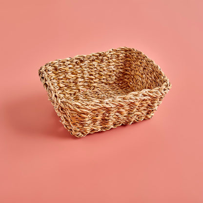 Sietra Hasır Dikdörtgen Sepet (28x24x10 cm)