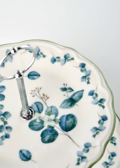 Ocaliptus Stoneware 2 Katlı Kurabiyelik Yeşil