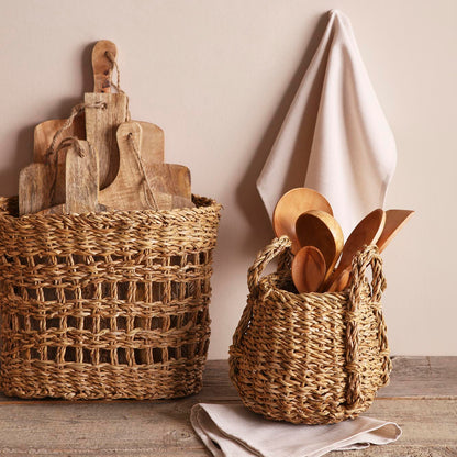 Jozzie Hasır Sepet Naturel (25x17 cm) - 35x26 cm - NATUREL - 5