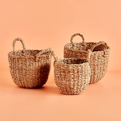 Trilla Hasır Sepet (33x26 cm) - 28x22 cm - NATUREL - 3