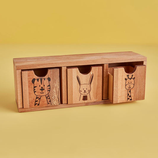 Animals 3 Çekmeceli Organizer (12x35x10 cm)