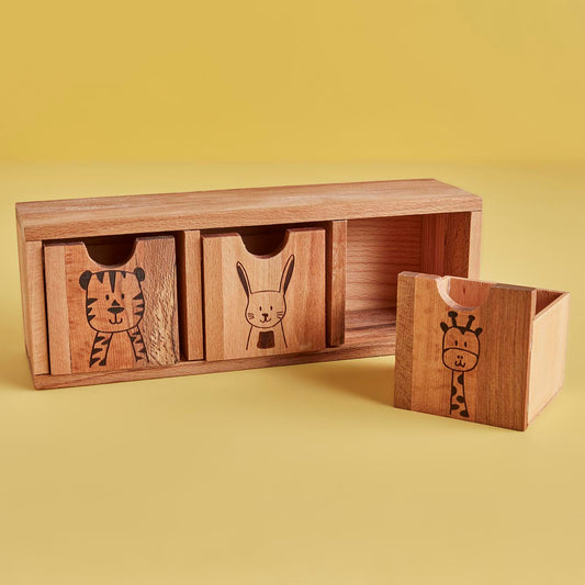 Animals 3 Çekmeceli Organizer (12x35x10 cm) - 2