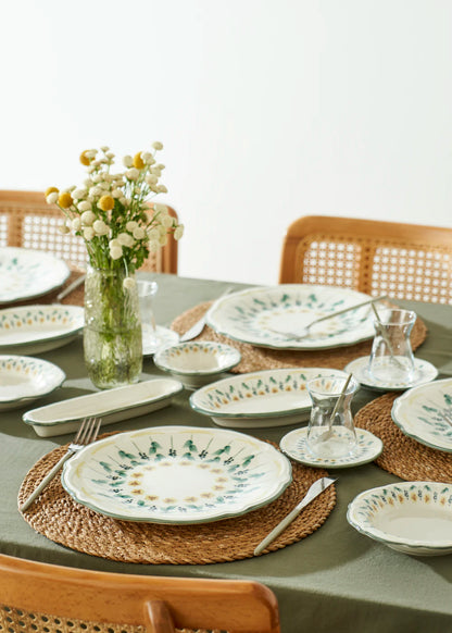 Adelina Stoneware 26 Parça 6 Kişilik Kahvaltı Takımı Yeşil - 2