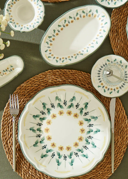 Adelina Stoneware 26 Parça 6 Kişilik Kahvaltı Takımı Yeşil - 4