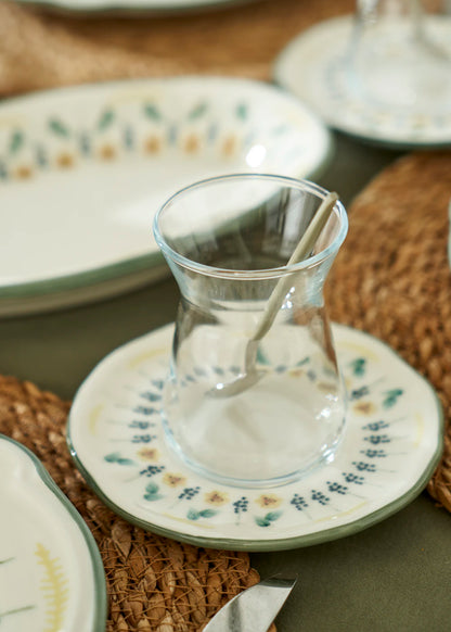 Adelina Stoneware 26 Parça 6 Kişilik Kahvaltı Takımı Yeşil - 6