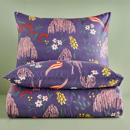 %100 Pamuk Saten Willow - 200x220 cm - MOR - 4