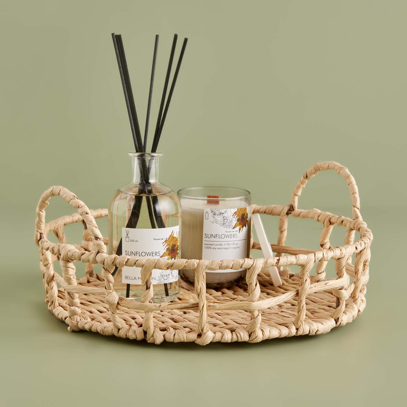 Marin Edgar Dekoratif Tepsi Naturel (30x30x7 cm) - 3
