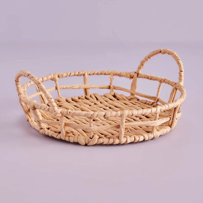 Marin Edgar Dekoratif Tepsi Naturel (30x30x7 cm)