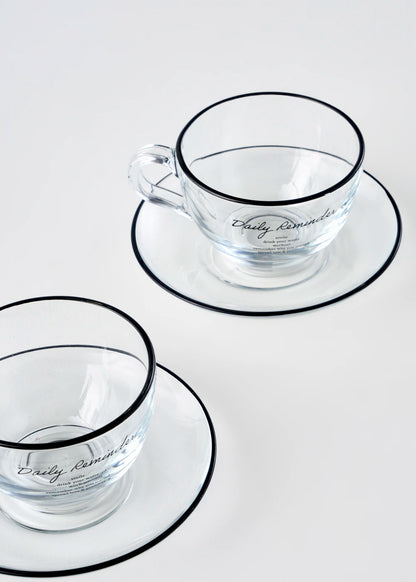 Daily Reminder 2'li Çay Fincan Seti Siyah (240 cc)