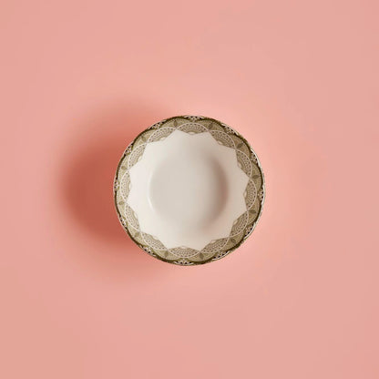 Mandala Porselen Çorba Kasesi Yeşil (14 cm)