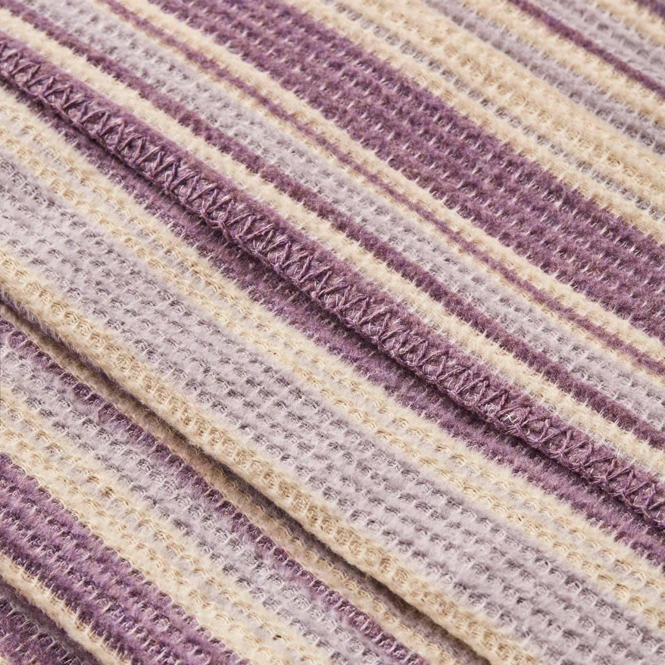 Stripe Pamuklu - 180x220 cm - LİLA - 3