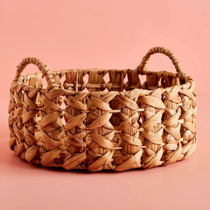 Blush Yuvarlak Sepet Naturel (30x12 cm)