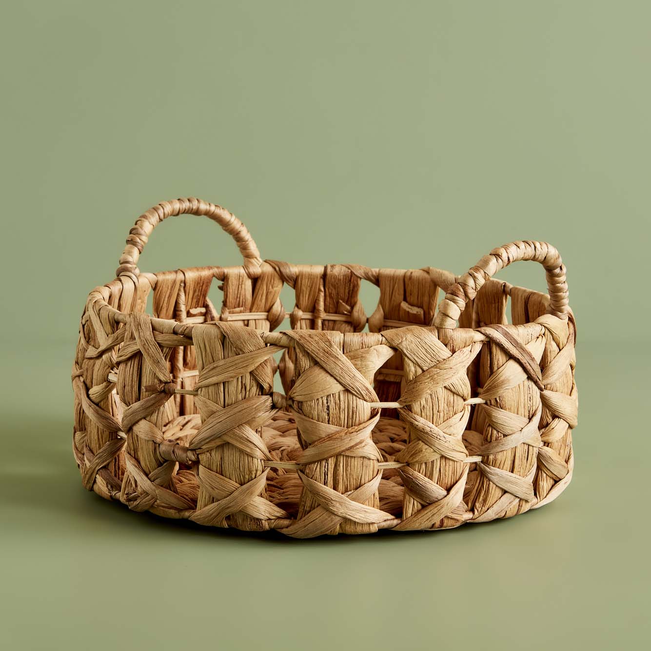 Blush Yuvarlak Sepet Naturel (30x12 cm)
