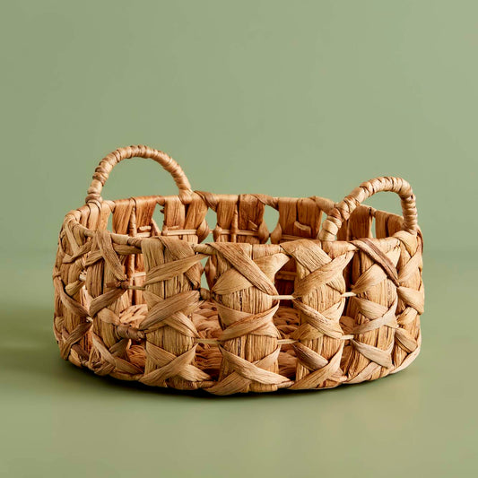 Blush Yuvarlak Sepet Naturel (30x12 cm)