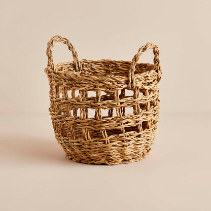 Ivory Yuvarlak Sepet Naturel (23x20 cm)
