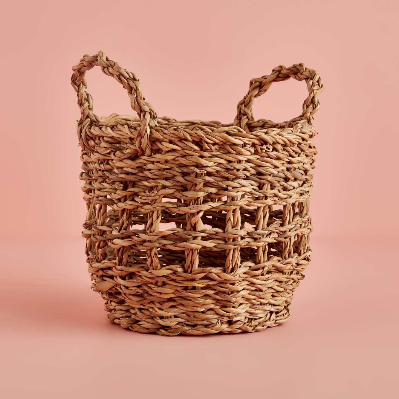 Ivory Yuvarlak Sepet Naturel (23x20 cm)