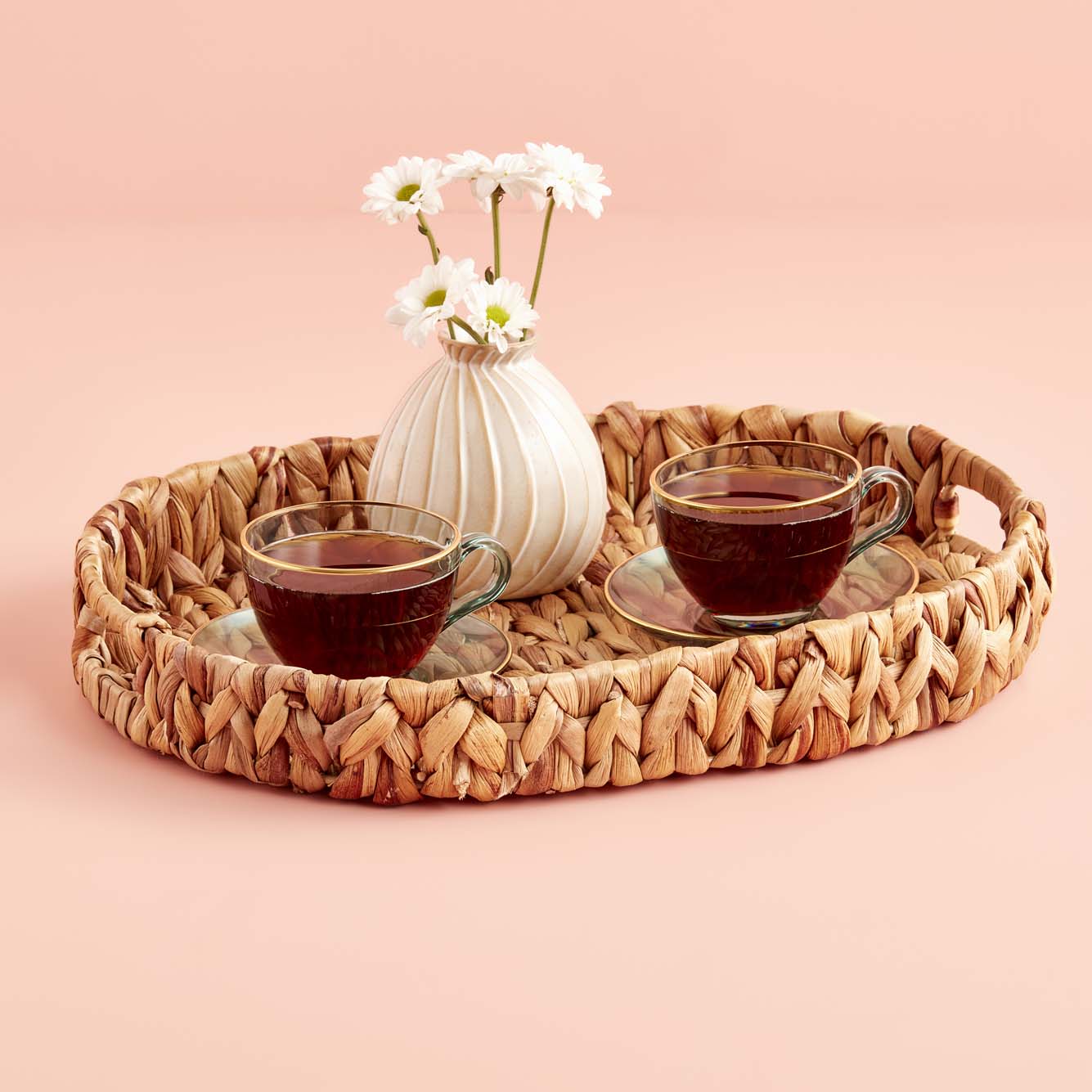 Stip Oval Tepsi (34x25 cm) - 42x33 cm - NATUREL - 4