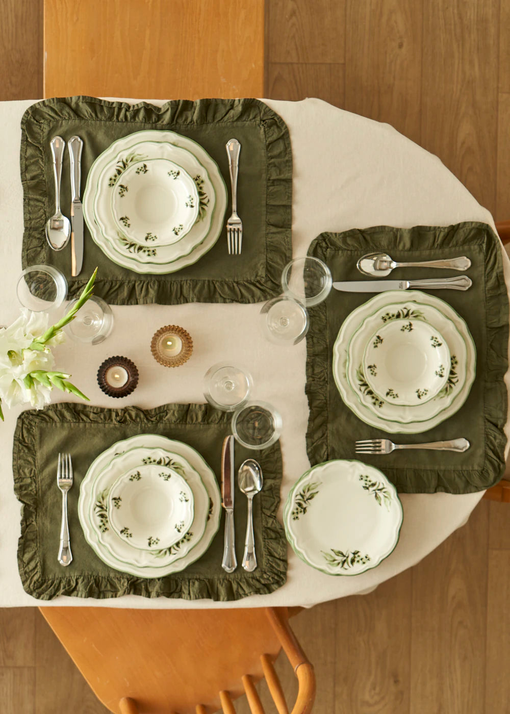 Julia Stoneware 24 Parça 6 Kişilik Yemek Takımı Yeşil