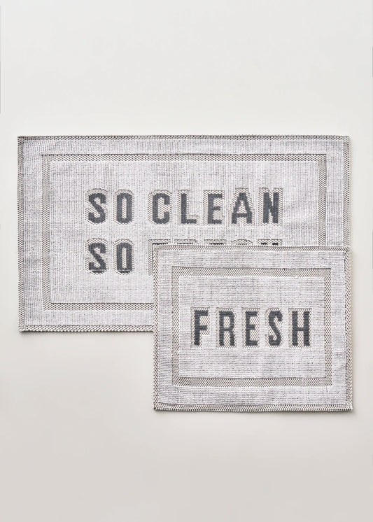 Clean Fresh Paspas Takımı Beyaz (60x100 - 50x60 cm)
