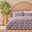 %100 Pamuk Ranforce Misa King Size Nevresim Seti Mor (260x240 cm)