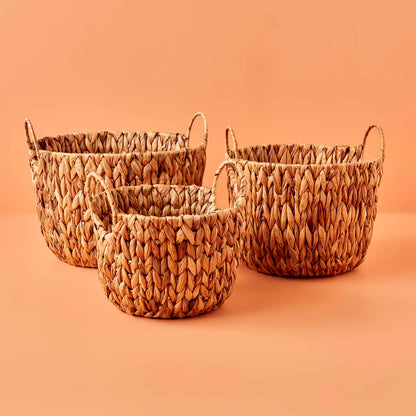 Caddy Su Sümbülü Sepet Naturel (30x30 cm) - 34x33 cm - NATUREL - 3