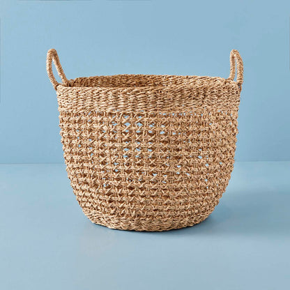 Carland Hasır Dekoratif Sepet Naturel (33x27 cm)