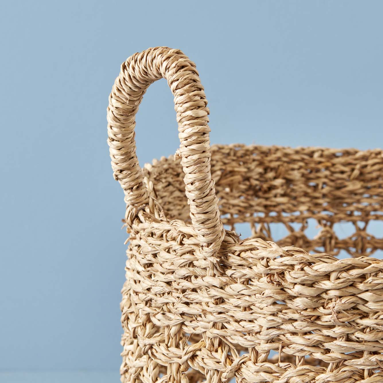 Carland Hasır Dekoratif Sepet Naturel (33x27 cm) - 38x29 cm - NATUREL - 2
